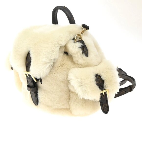 LOUIS VUITTON Nano Teddy Backpack Bag Monogram Shearling WE BN M11919 357RP006 - Picture 2 of 15